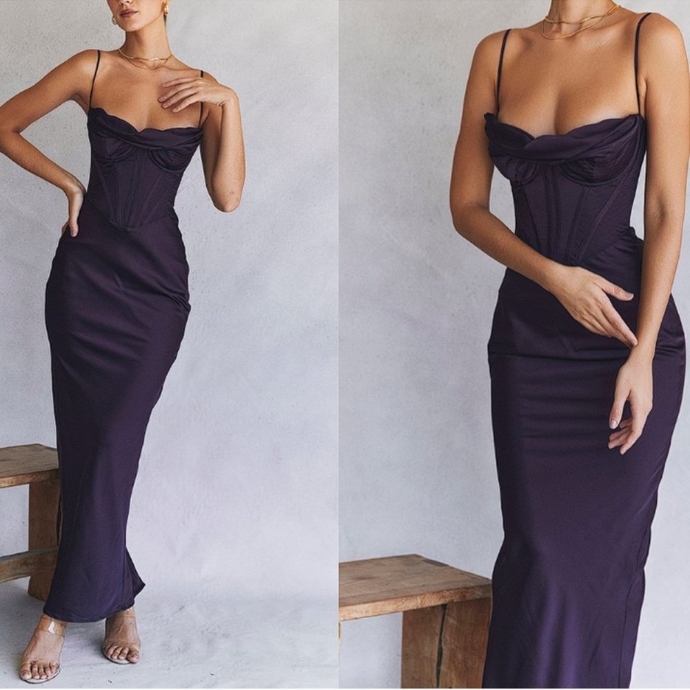 House of CB Charmaine Corset Dress in Nightshade